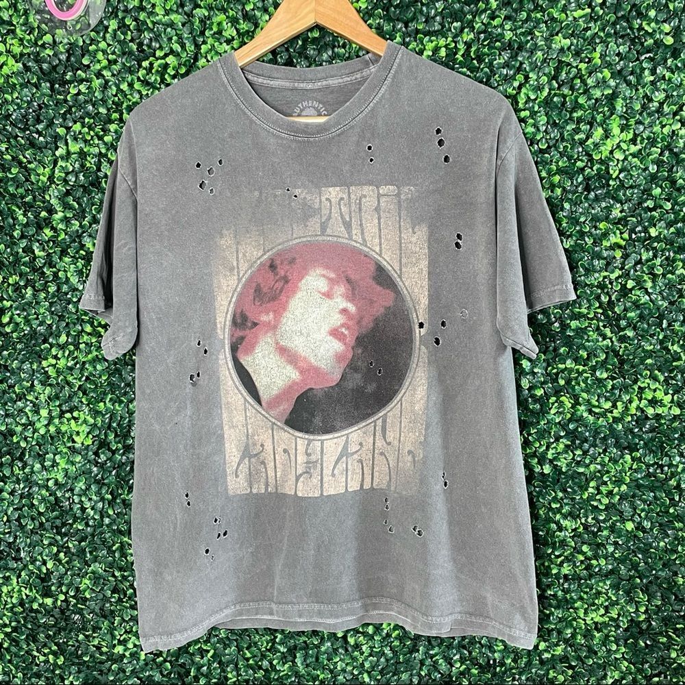 Distressed Jimi Hendrix Graphic Tee Sz M/L